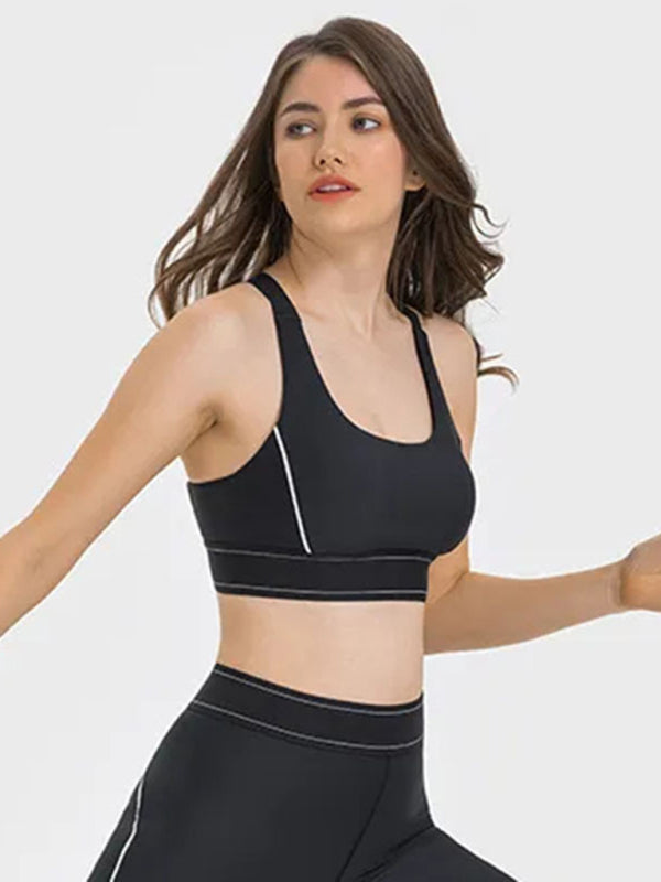 New adjustable shoulder strap sports bra fitness shockproof comprehensive training sports suit