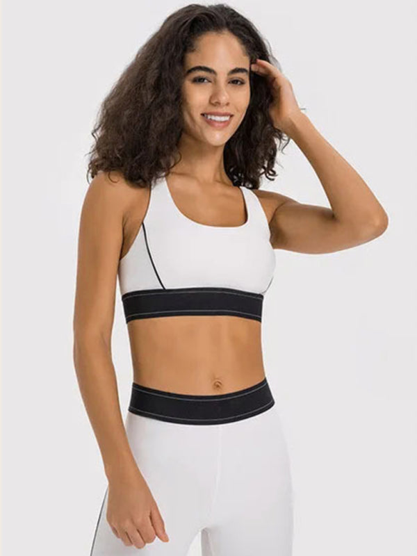 New adjustable shoulder strap sports bra fitness shockproof comprehensive training sports suit