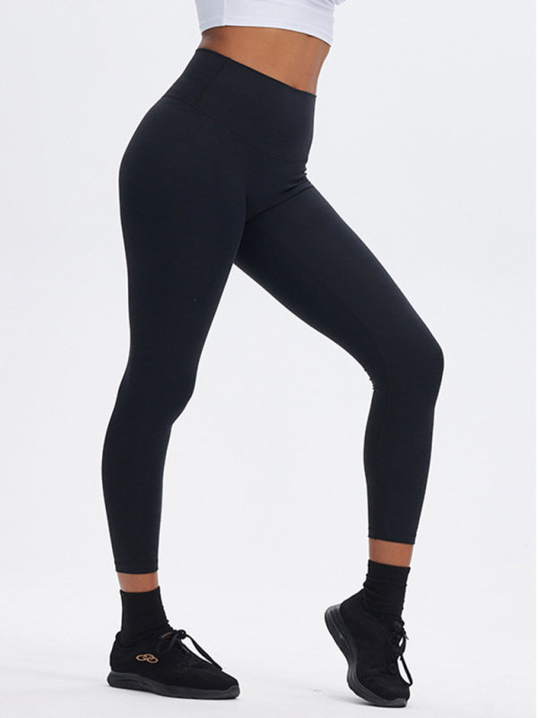 Fashionable sports yoga pants with high waist, tummy control and butt lift, peach butt fitness pants