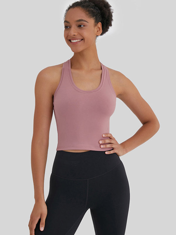 New tight-fitting, high-elastic and beautiful back sports, leisure and versatile yoga vest