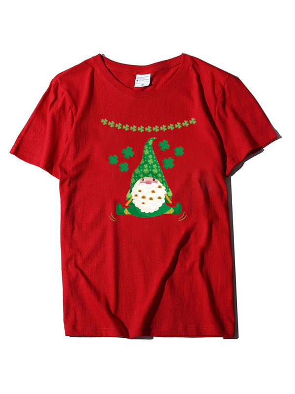 Damen T-Shirt mit Kleeblatt-Aufdruck zum St. Patrick&