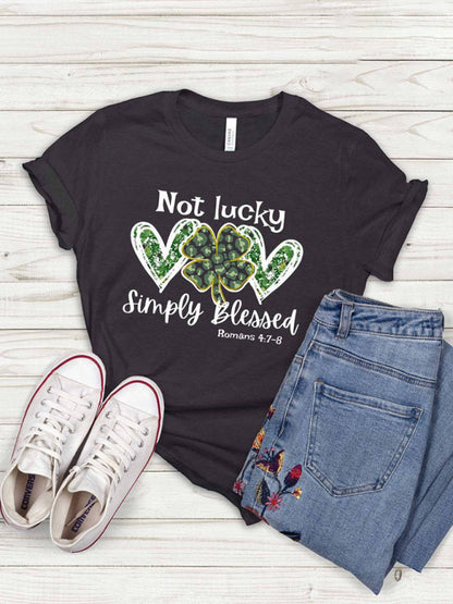 Women Graphic Blessed T-Shirt Casual Style