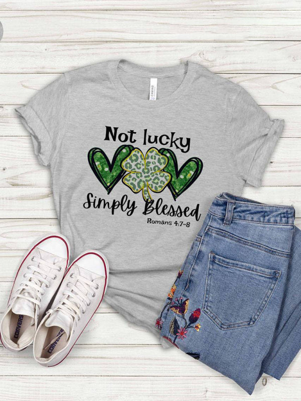 Women Graphic Blessed T-Shirt Casual Style