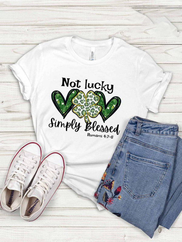 Women Graphic Blessed T-Shirt Casual Style