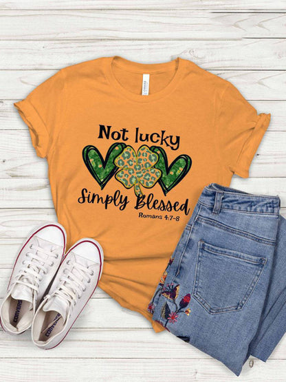 Women Graphic Blessed T-Shirt Casual Style