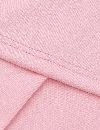 Close-up of pink dress fabric with stitching detail