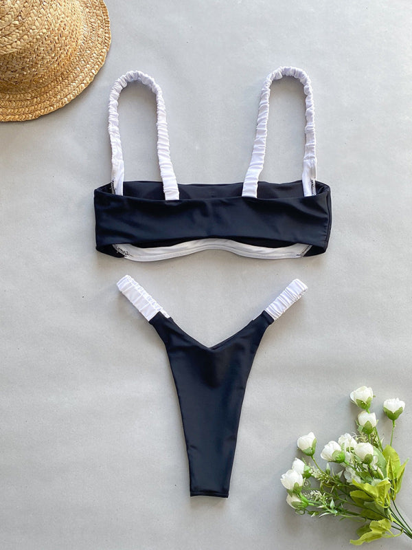 Black and white split women&