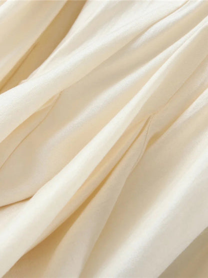 Soft fabric texture of pleated dress