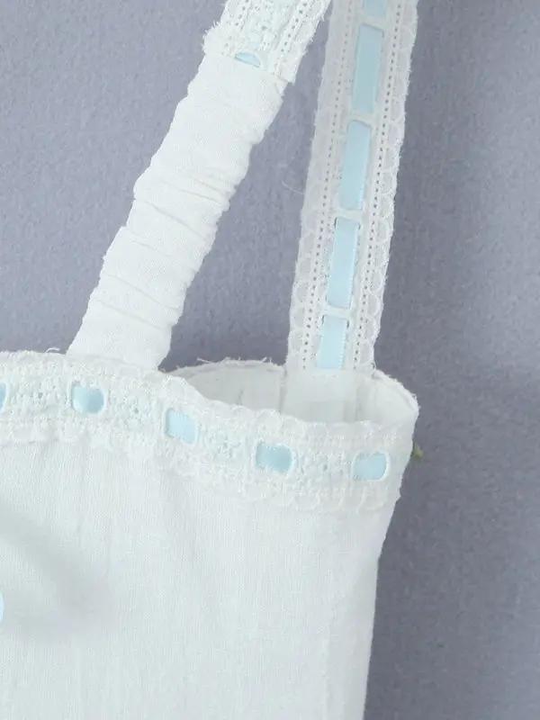 Close-up of lace suspender strap detail