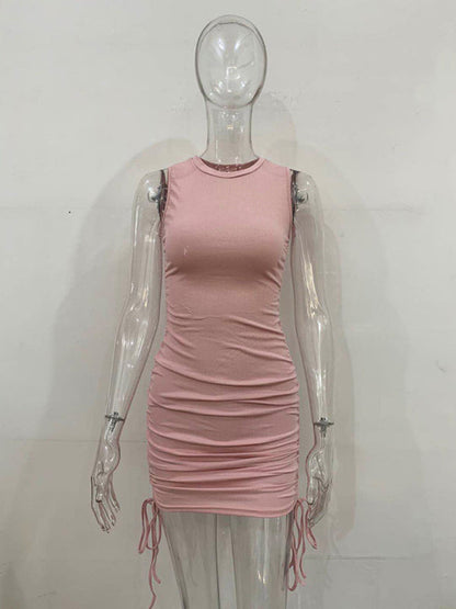 New slim fit hip-hugging vest dress