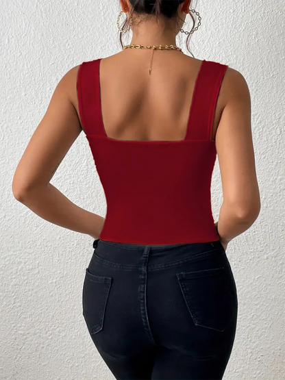 New camisole wide shoulder strap sexy slim hot girl sleeveless top