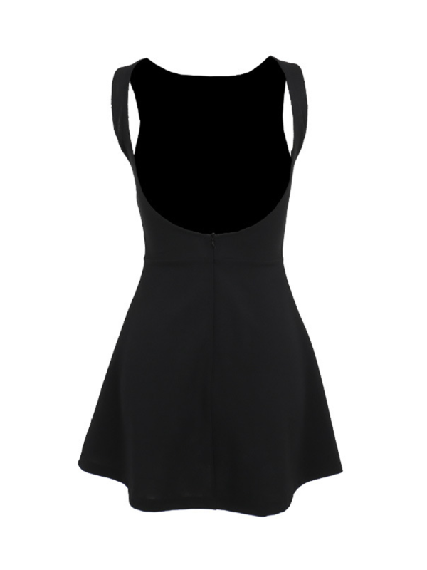 Neues sexy, schmales, rückenfreies Tanktop-Basic-Kleid 