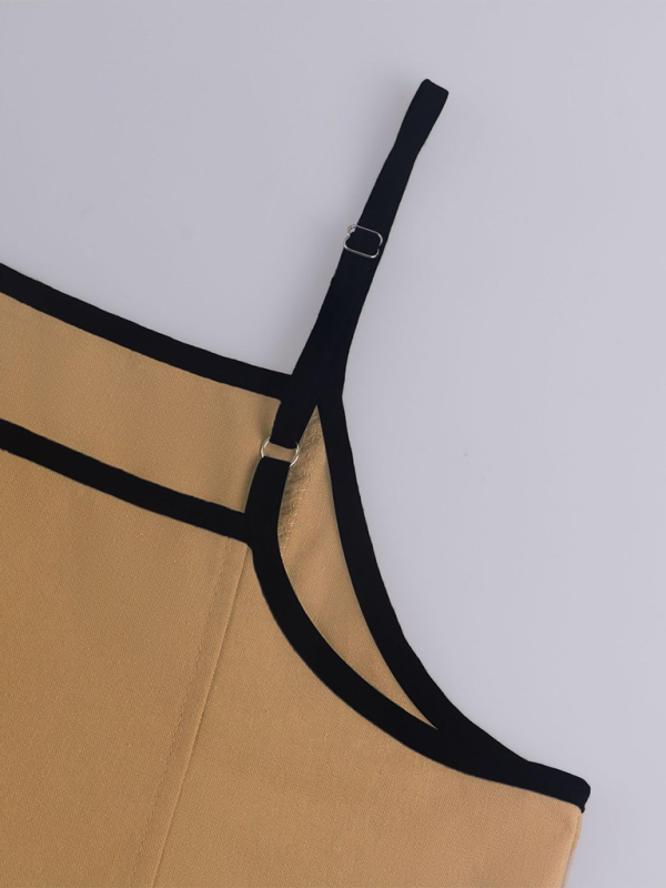 Modisches, lässiges Hosenträgerkleid mit Taschen für Damen
