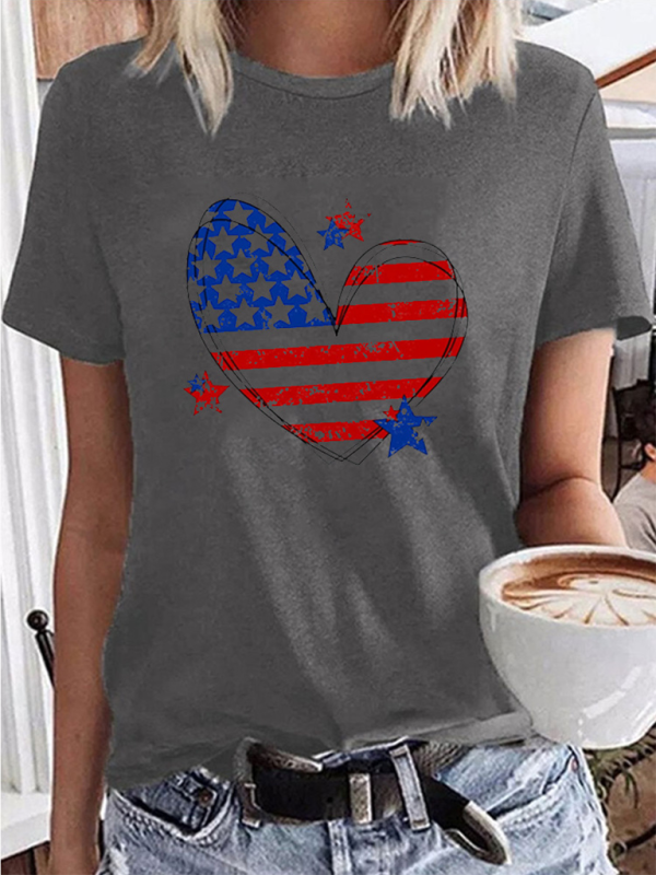 New Independence Day Love Print Women&