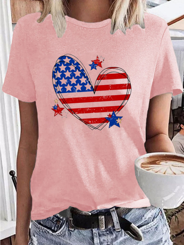 New Independence Day Love Print Women&