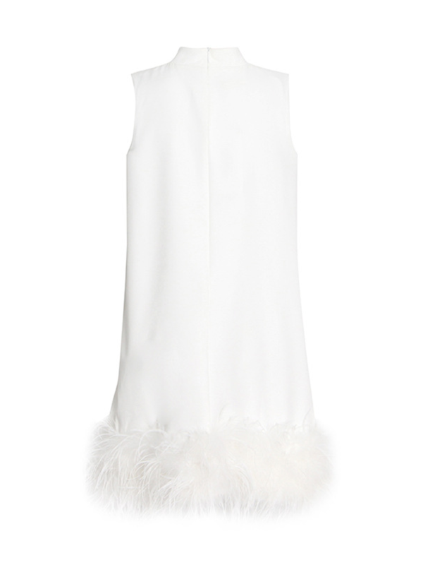 Neues, modisches, minimalistisches, einfarbiges Design mit Rundhalsausschnitt und ärmellosem Nähkleid