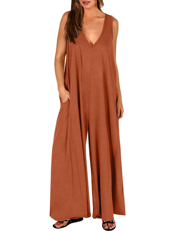 Lässiger, dünner Jumpsuit mit Taschen für Damen 