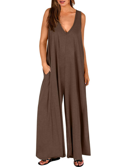 Lässiger, dünner Jumpsuit mit Taschen für Damen 