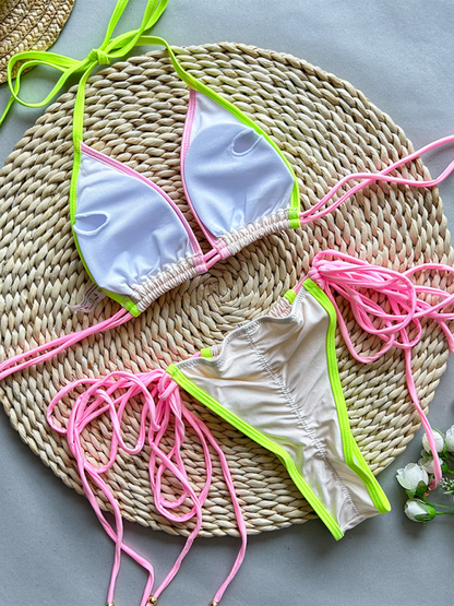 Sexy Bikini mit mehreren Strings und Nähten für Damen 