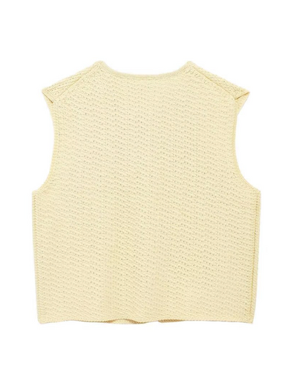 Ladies casual new style V-neck bowknot small V-neck sleeveless knitted vest