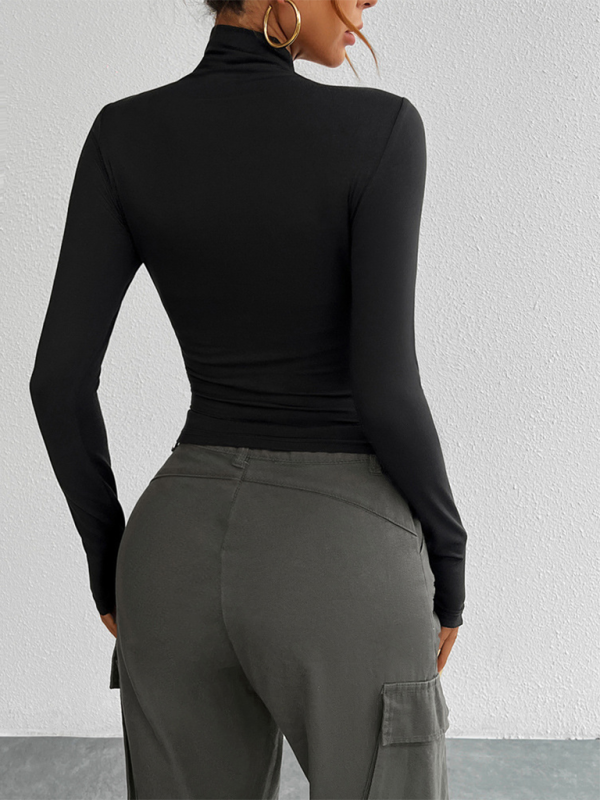 Damen Y2K Slim Fit Einfarbige Strickhose Langärmliges Oberteil 