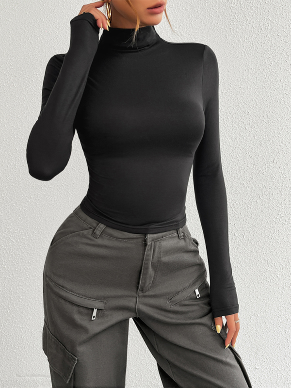 Damen Y2K Slim Fit Einfarbige Strickhose Langärmliges Oberteil 