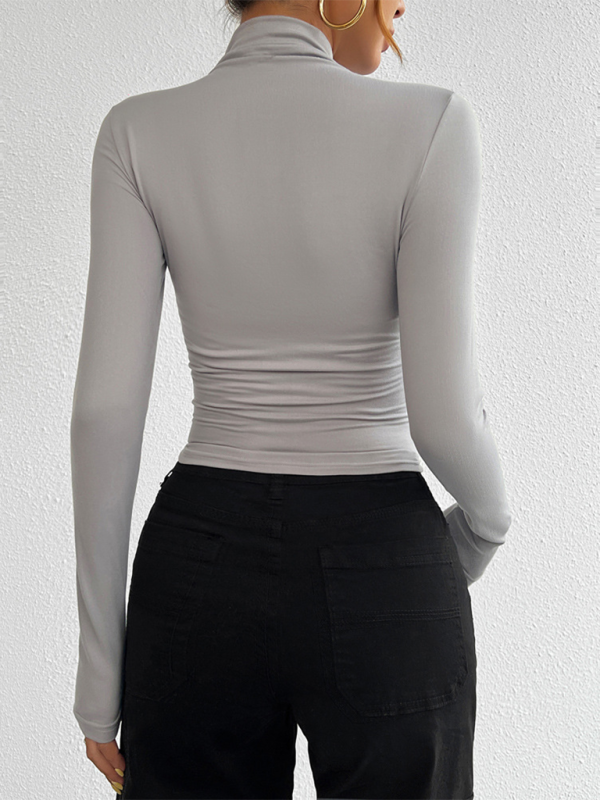 Damen Y2K Slim Fit Einfarbige Strickhose Langärmliges Oberteil 