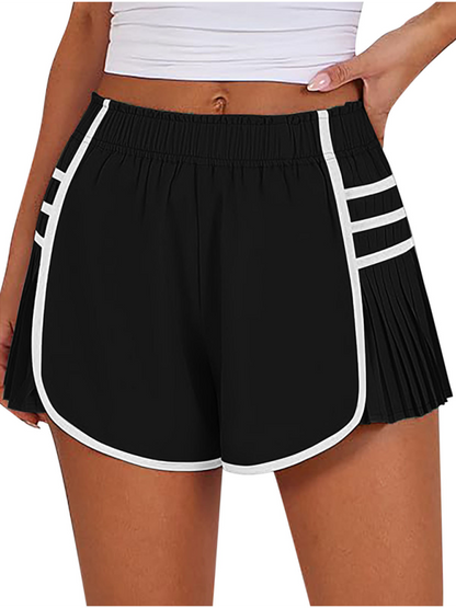 Sportliche, schnelltrocknende Plissee-Shorts für Damen im neuen Stil 