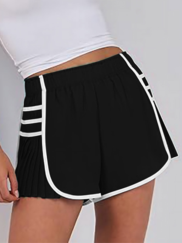 Ladies new style sports quick-drying pleated shorts