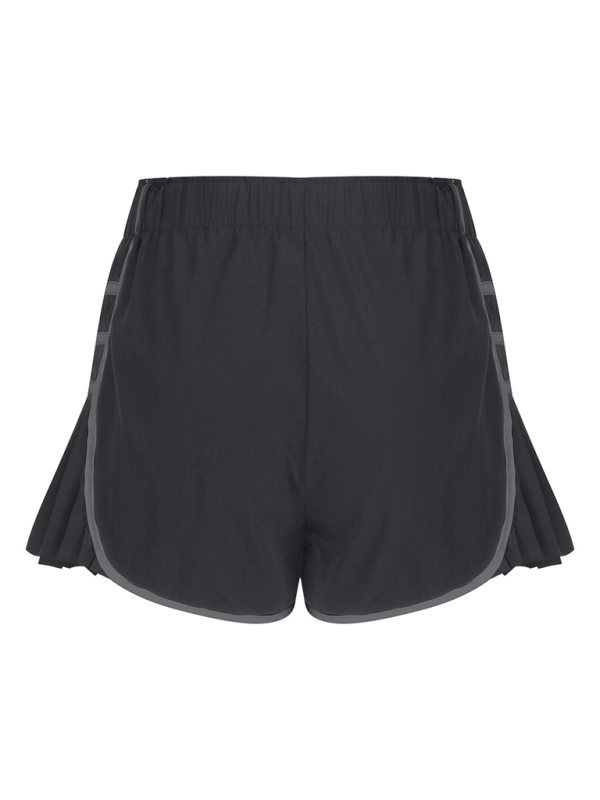 Ladies new style sports quick-drying pleated shorts