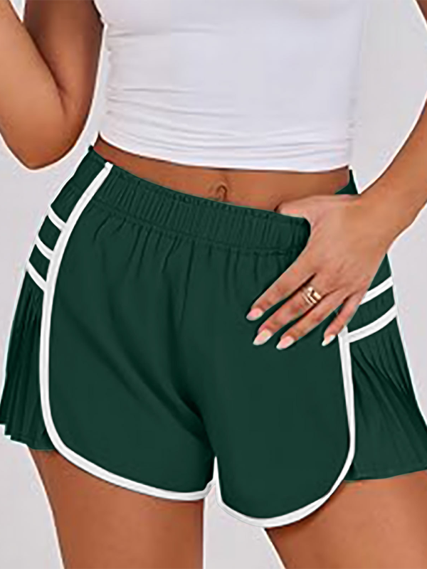 Ladies new style sports quick-drying pleated shorts