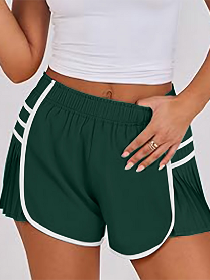 Sportliche, schnelltrocknende Plissee-Shorts für Damen im neuen Stil 