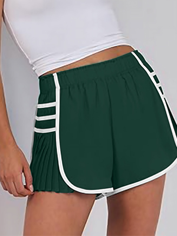 Ladies new style sports quick-drying pleated shorts