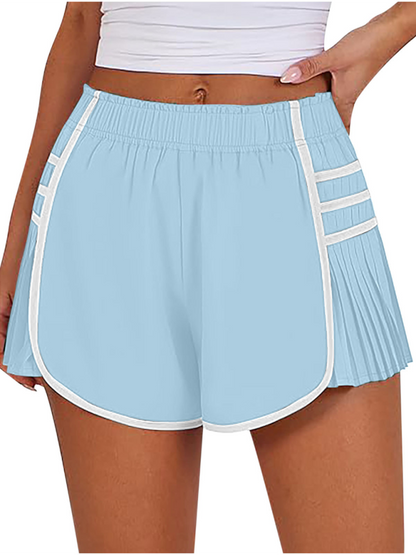 Ladies new style sports quick-drying pleated shorts