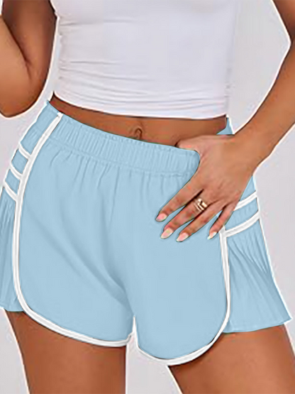 Sportliche, schnelltrocknende Plissee-Shorts für Damen im neuen Stil 