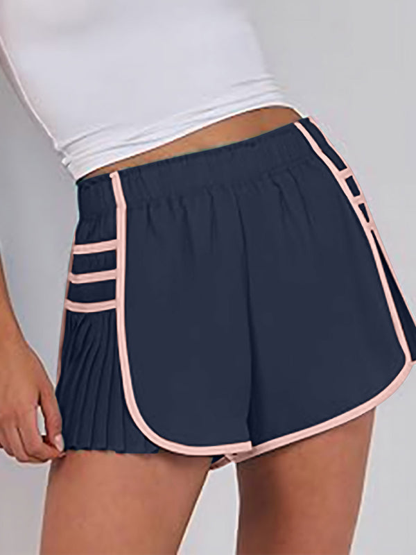 Ladies new style sports quick-drying pleated shorts