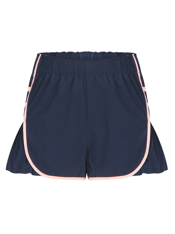 Ladies new style sports quick-drying pleated shorts