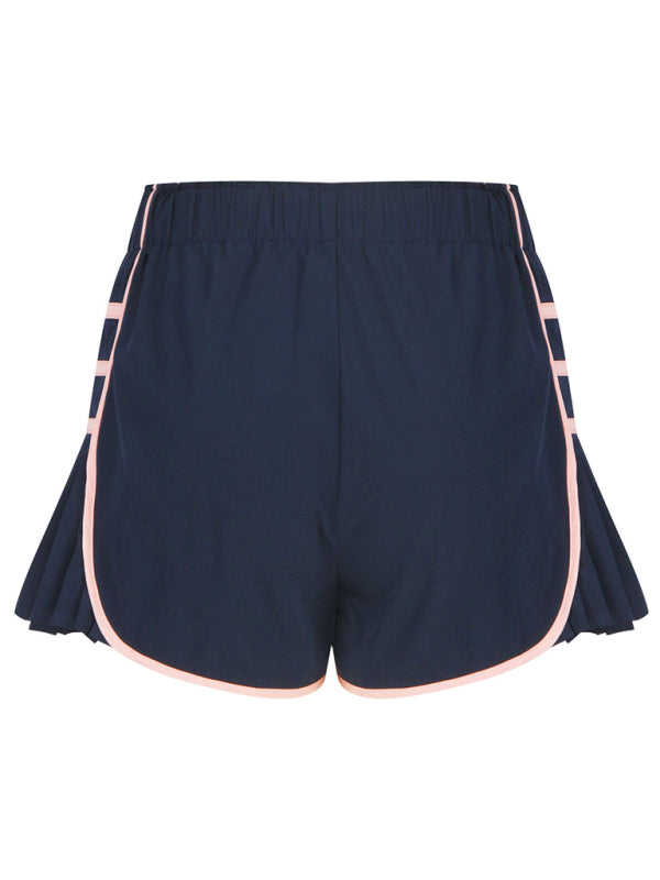 Sportliche, schnelltrocknende Plissee-Shorts für Damen im neuen Stil 