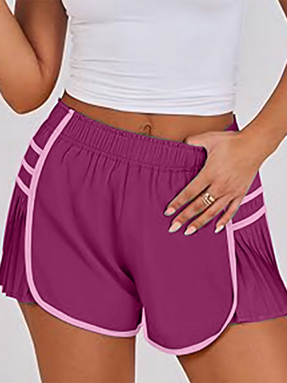 Ladies new style sports quick-drying pleated shorts