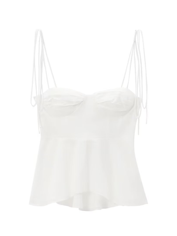 Neues einfarbiges Korsett-Camisole-Top für Damen 