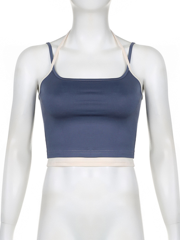 Camisole-Top mit kontrastierender Schnürung und schmaler Passform und sexy Rücken 