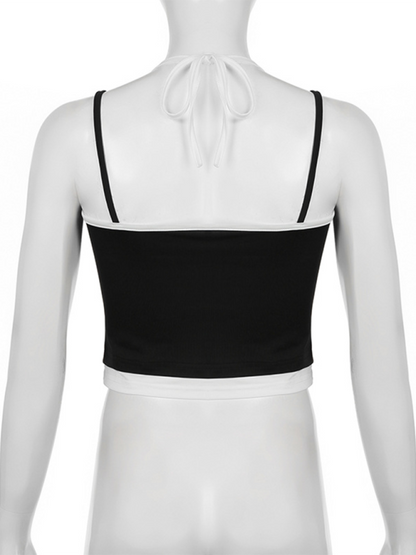 Camisole-Top mit kontrastierender Schnürung und schmaler Passform und sexy Rücken 