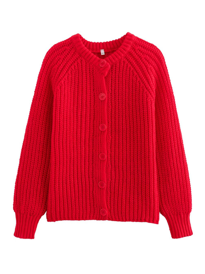 New solid color cardigan long sleeve knitted sweater jacket