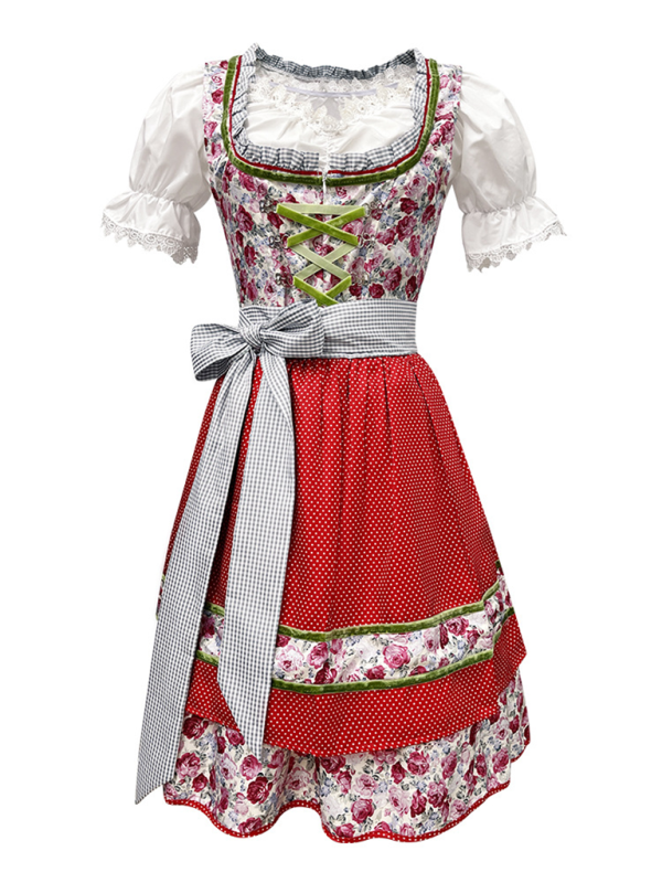 Halloween Bavarian maid uniform performance costume German Munich Oktoberfest stage performance costume