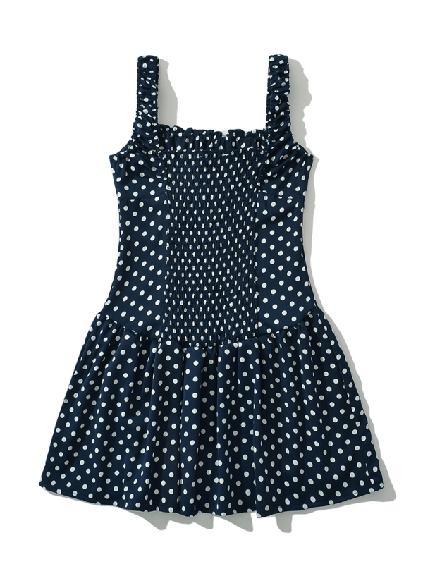 Polka dot print slip dress