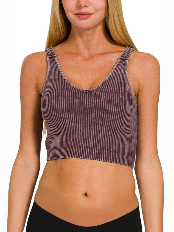 Einfarbiges sportliches Freizeit-Camisole für Damen
