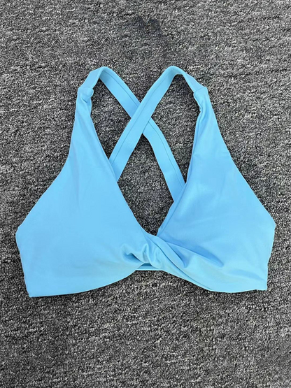 Tight-fitting quick-drying sports yoga bra for outdoor running cross-back fitness underwear