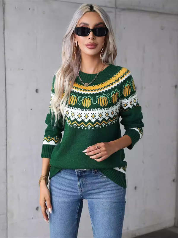 Halloween Sweater Crew Neck Holiday Sweater