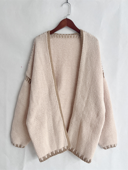 Knit Sweater Jacket Solid Color Loose Cardigan