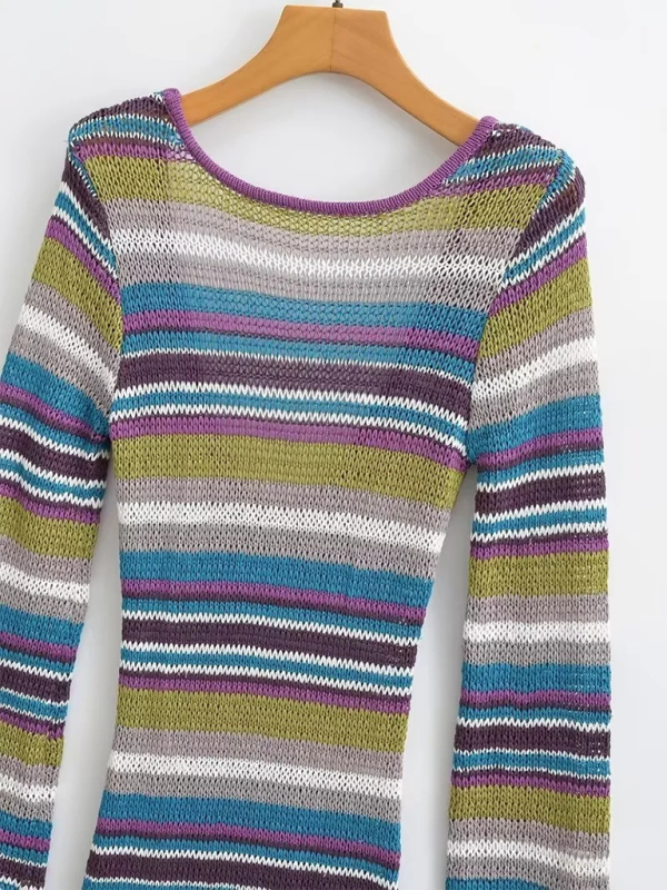 Gestreiftes Strickkleid
